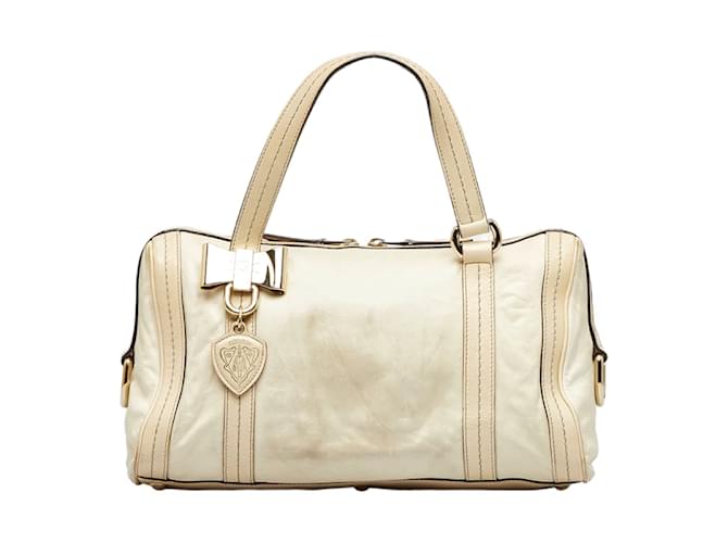 Gucci Leather Duchessa Boston Bag 181487 White  ref.972025