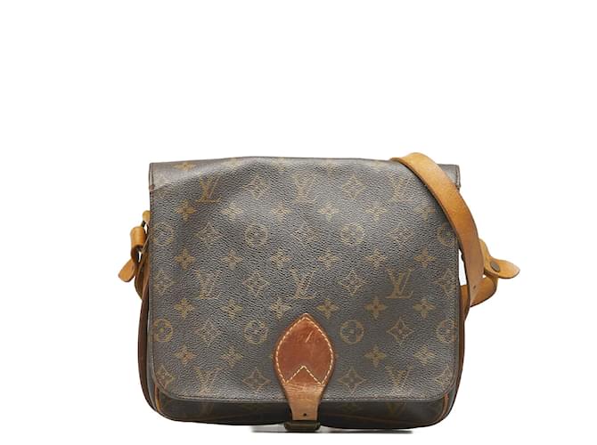 Louis Vuitton LV Monogram Crossbody Cartouchier GM Canvas Handbag Bag -VERY  GOOD