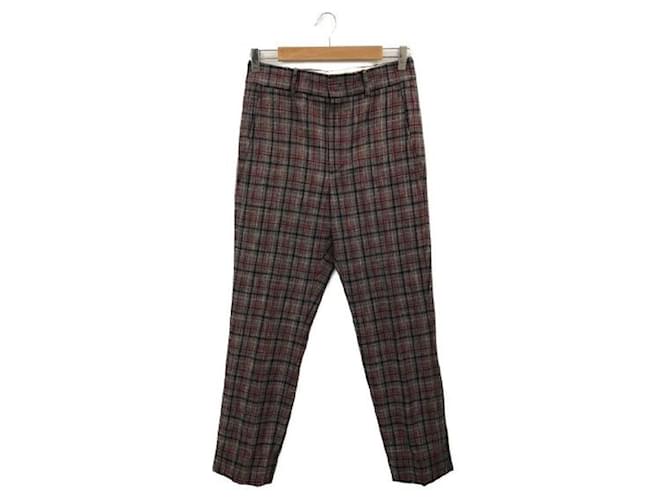 ****ISABEL MARANT Wool Cotton Check Tapered Pants  ref.972062