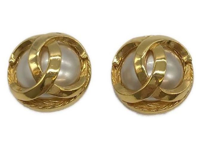 ***Pendientes marca coco CHANEL Dorado