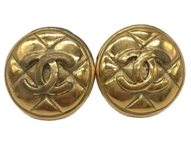 ***Pendientes marca coco CHANEL Dorado