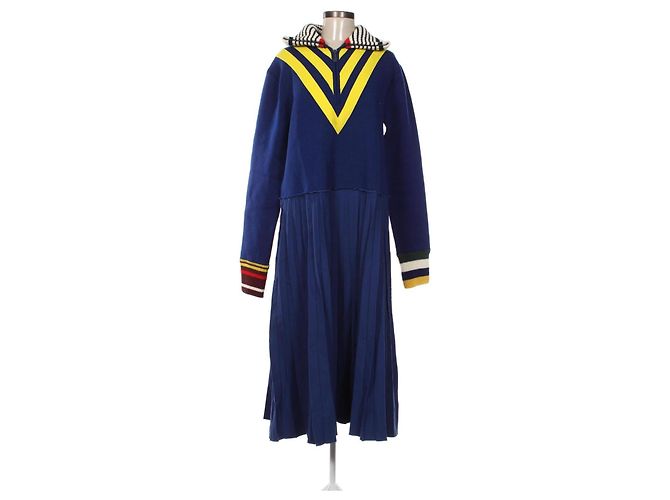 Vestito Lacoste Runway Blu Multicolore Lana
