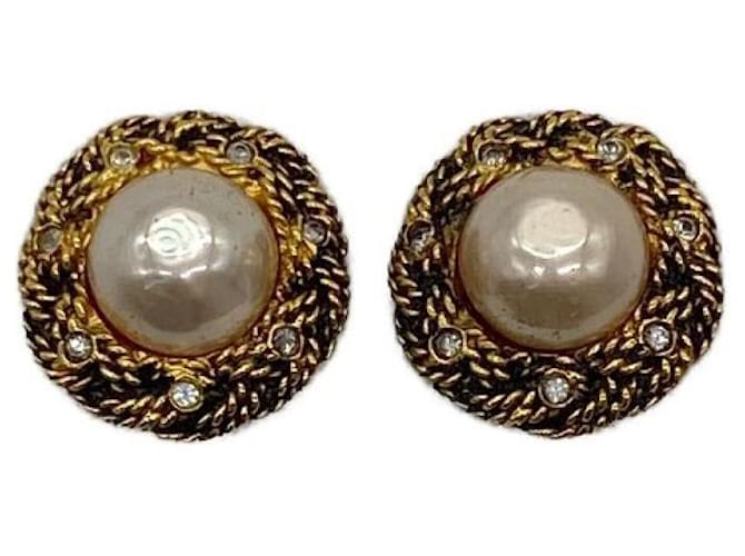 ***CHANEL  pearl chain earrings  ref.972238