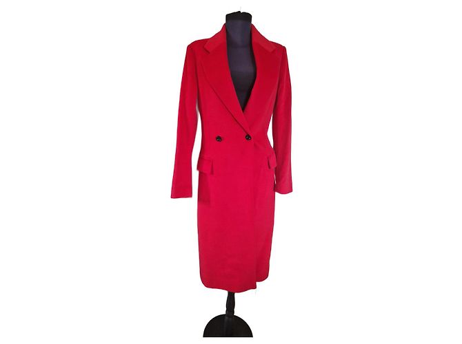 Reiss red wool coat
