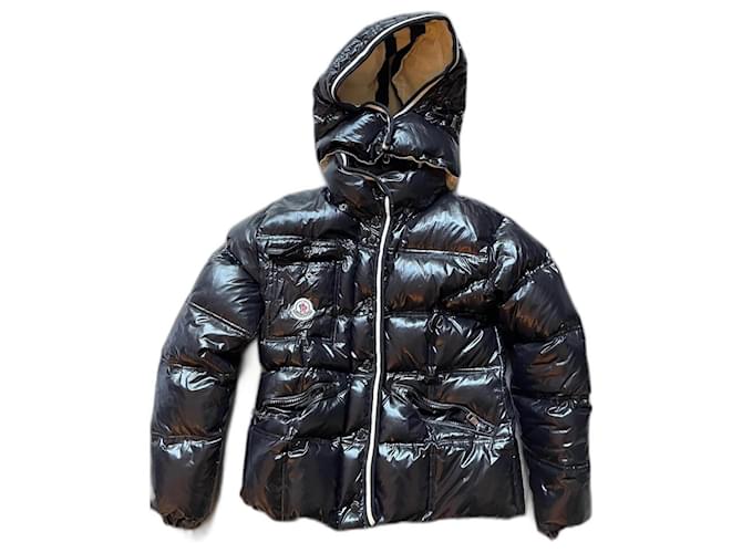 Moncler Coats, Outerwear Black Leather  ref.1000224