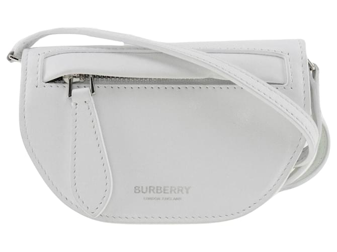 Burberry Olympia Cuir Blanc  ref.1000333