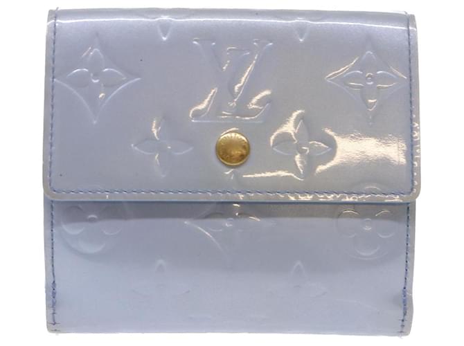 Louis Vuitton Porte-monnaie Blu Pelle verniciata  ref.1000355