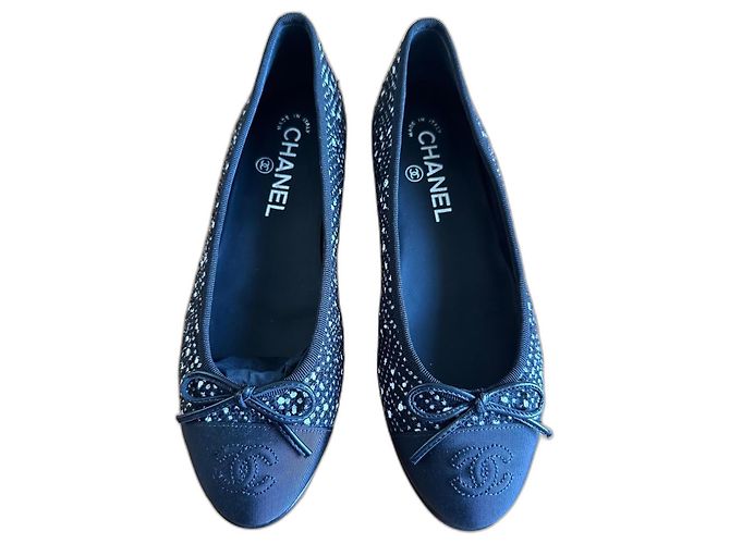 Cambon Chanel Sapatilhas de tweed