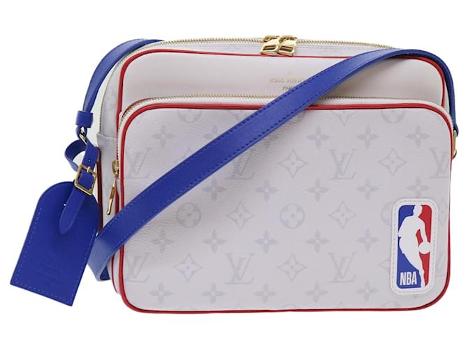 LOUIS VUITTON Monogram Nile PM Shoulder Bag NBA White M45583 LV Auth 47492a Cloth  ref.1000433