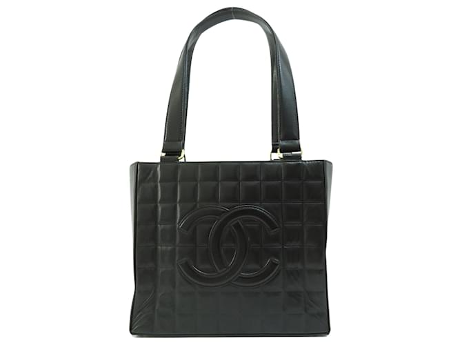 Timeless Chanel Chocolate bar Black Leather  ref.1000666