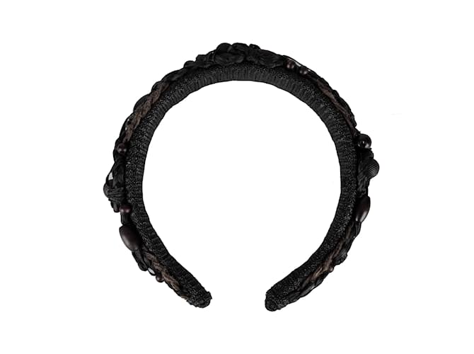 Autre Marque Collection Privée Raffia Hairband Black  ref.1000723