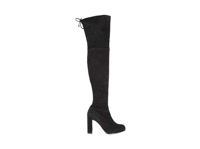 Stuart Weitzman cuissardes en daim Noir