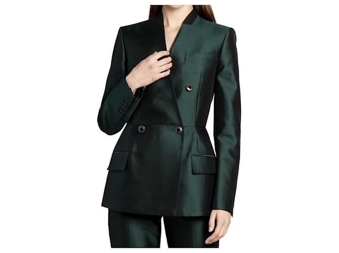 Chaqueta blazer de lana y seda verde botella de Givenchy Verde oscuro  ref.1000740