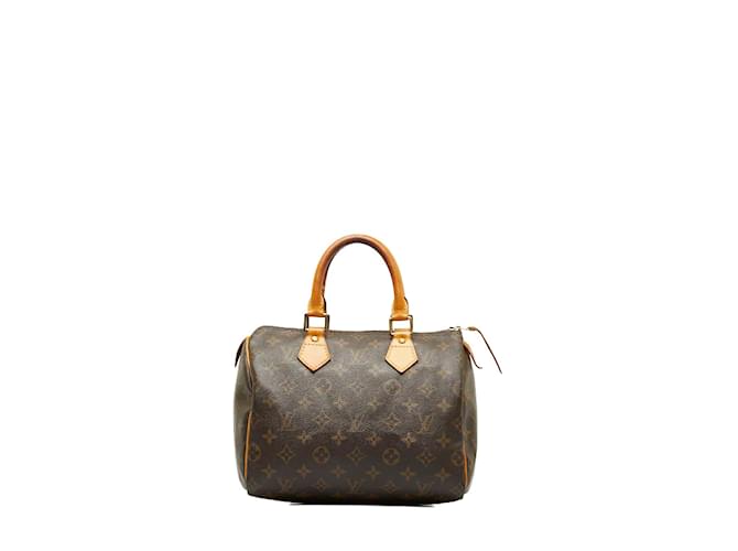 Louis Vuitton Monogram Speedy 30 Leather Fabric Brown Handbag