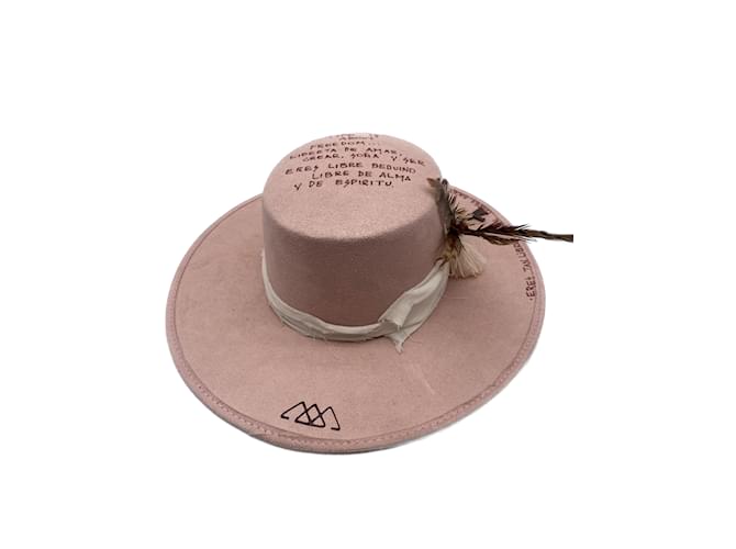 Autre Marque NON SIGNE / UNSIGNED  Hats T.International S Suede Pink  ref.1000869