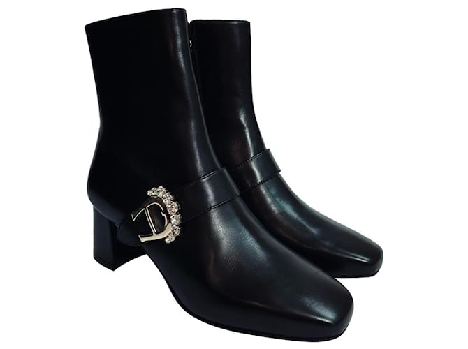 Aigner Ankle Boots Black Leather  ref.1000883