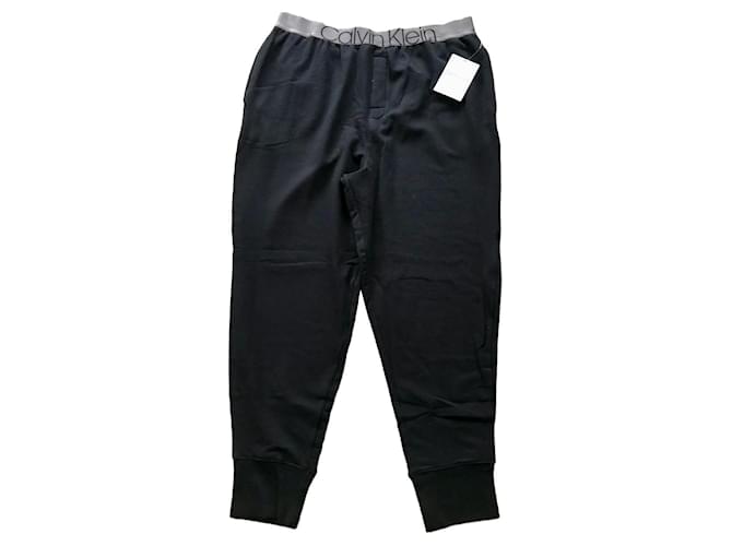 Calvin Klein Un pantalon Coton Noir  ref.1000893