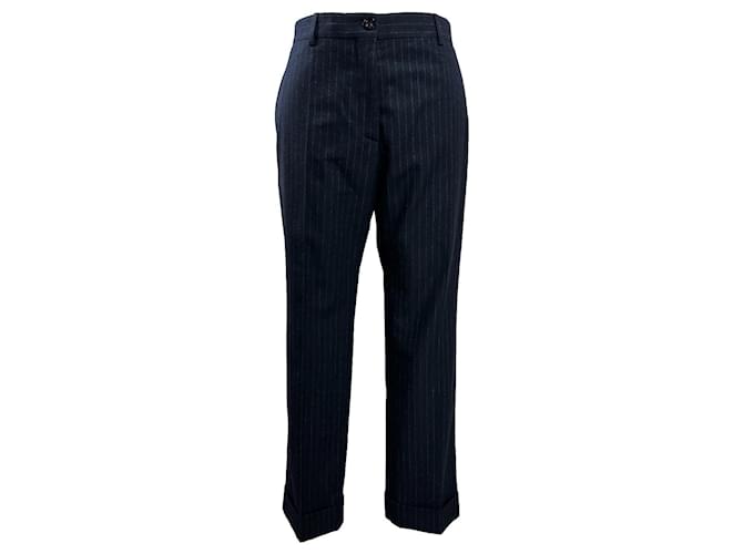 Dries Van Noten Pants, leggings Navy blue Cashmere Wool  ref.1000895