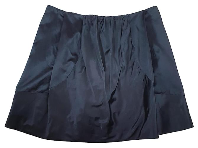 Miu Miu Skirts Blue Navy blue Silk  ref.1000897