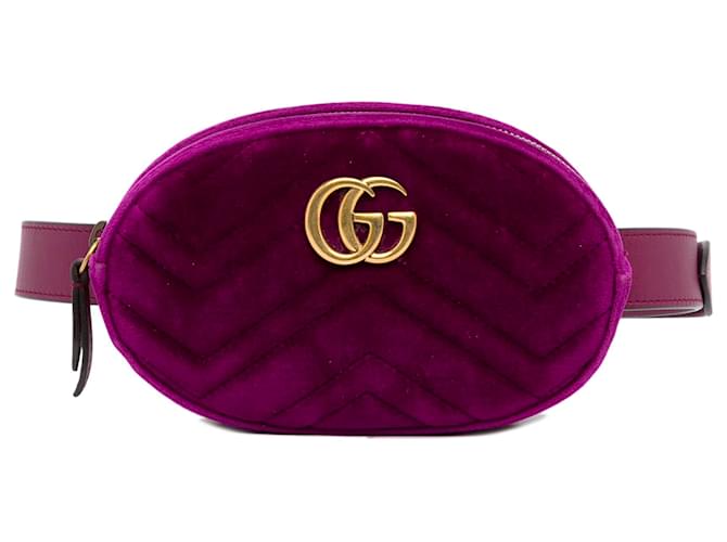 Gucci Velvet Marmont Bag Purple