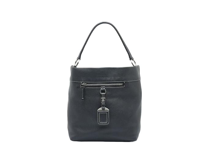 Prada Leather Shoulder Bag Black Pony-style calfskin  ref.1001207