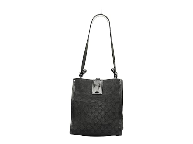 Gucci GG Canvas Shoulder Bag 110292 Black Cloth  ref.1001217