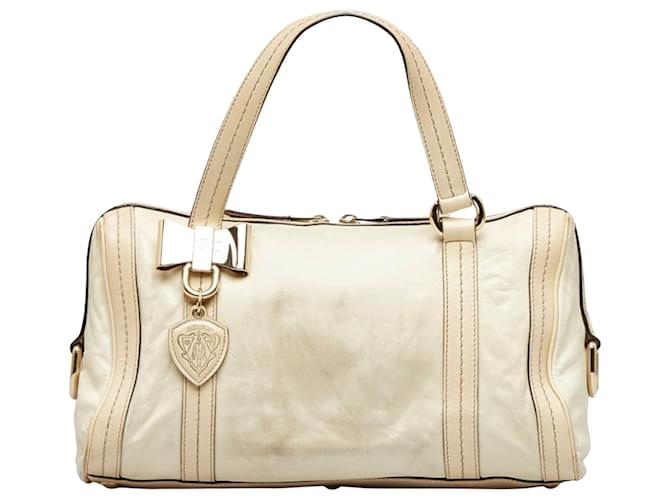 Abbaye de Gucci Cuir Blanc  ref.1001539