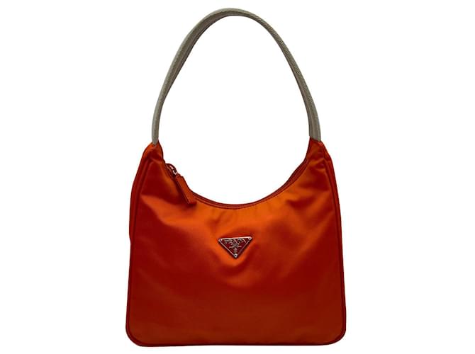 Orange prada hot sale nylon bag