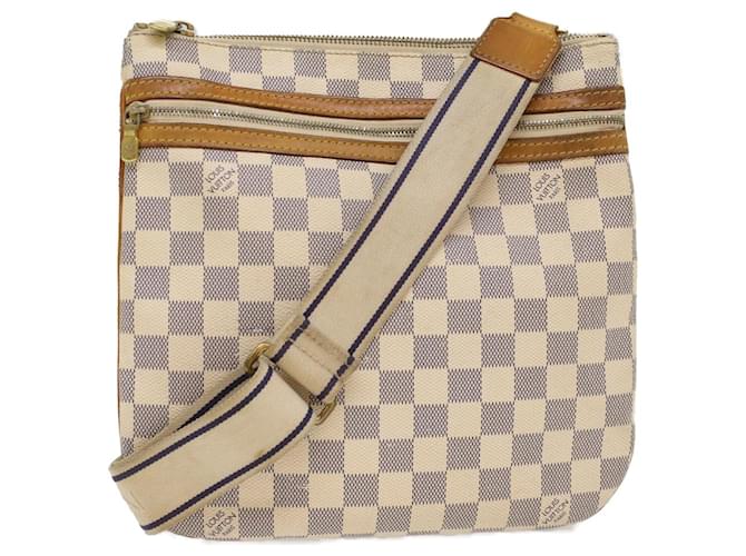 Auth Louis Vuitton Damier Azur Pochette Bosphore Shoulder Bag
