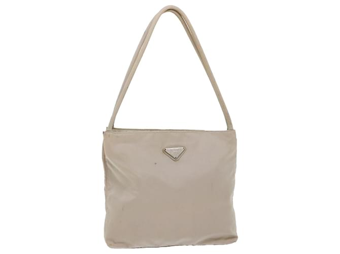 PRADA Borsa Tote Nylon Avorio Auth 48758 Crudo  ref.1001703