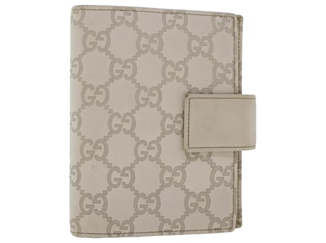 GUCCI GG Toile Guccissima Day Planner Couverture Blanc 115240 Auth yk7785  ref.1001758