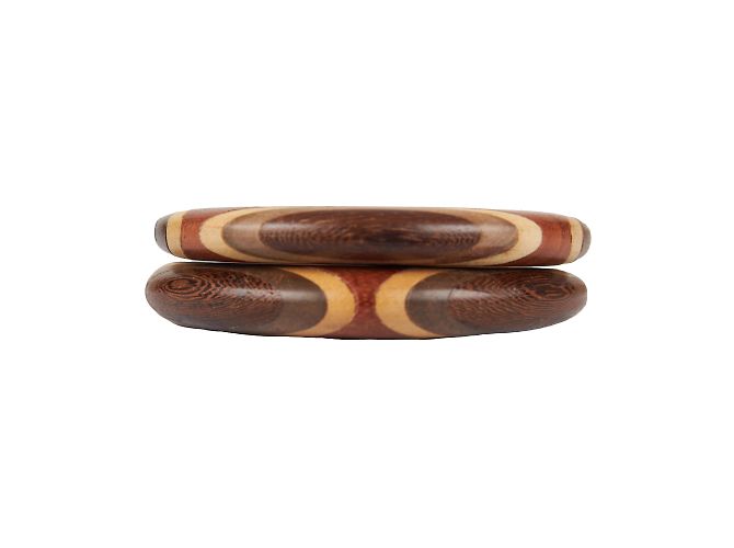 Autre Marque Colección Privée Conjunto de pulseras de madera Castaño