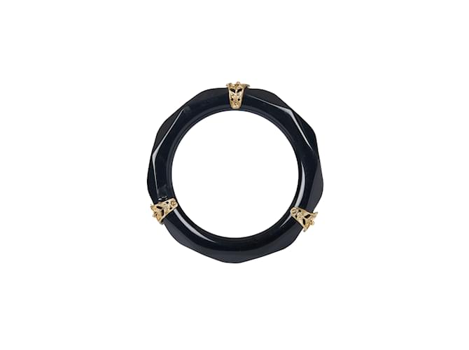 Autre Marque Collection Privée Bracelet with Golden Metal Details Black  ref.1001766