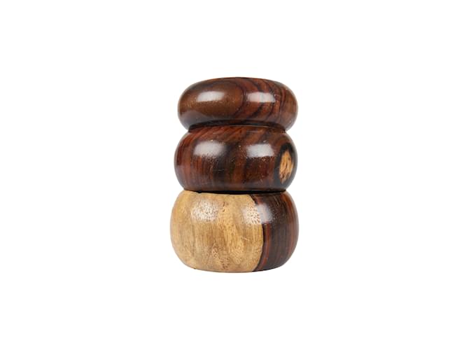 Autre Marque Collection Privée Wooden Bangle Set Brown  ref.1001767