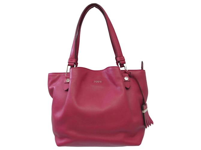 Sac à fleurs TOD'S Cuir Rose  ref.1001797