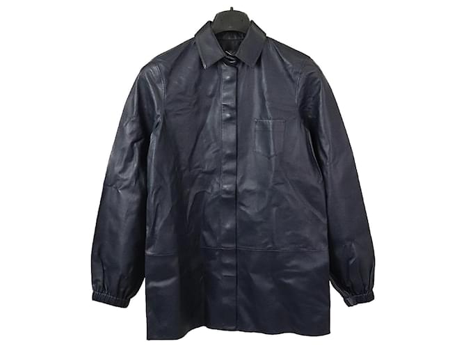 Loro Piana Men's Shirt Jacket Navy blue Leather  ref.1001820