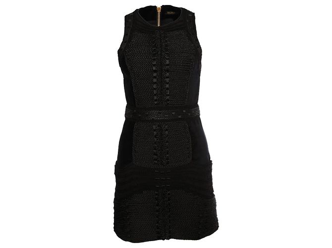 Autre Marque Balmain X H&M, Schwarzes Samtkleid.