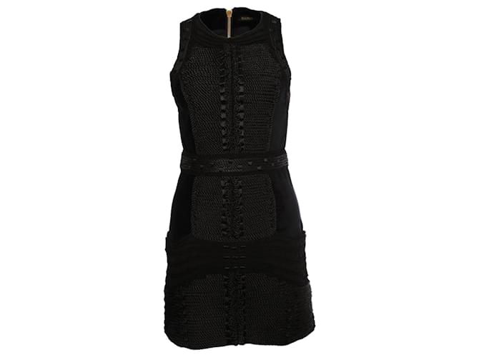 Autre Marque Balmain X H&M, Black velvet dress. Cotton  ref.1001882