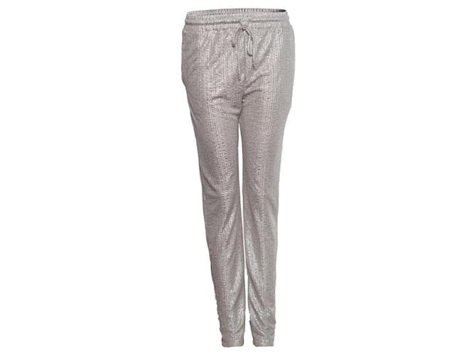 Paul & Joe, Metallic lurex pantalon Silvery Polyester  ref.1001891