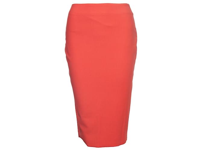 Autre Marque Elizabeth & James, Pink coral pencil skirt Orange Polyester  ref.1001893