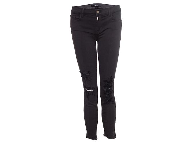 J Brand marca j, jeans elásticos capri rasgados grises