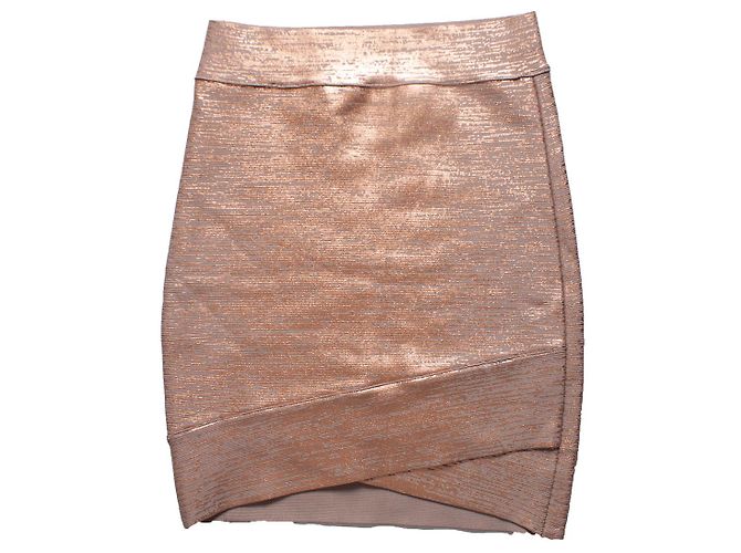 Autre Marque BCBG Max Azria, Gonna aderente rosa metallizzata