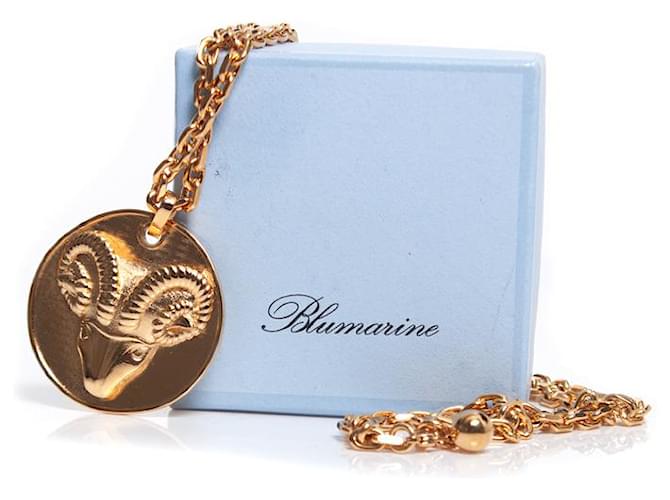 Other jewelry BLUMARINE, Gold Aries coin necklace Golden  ref.1001903