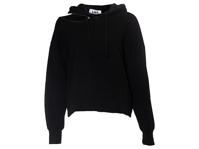 Autre Marque LNA, hoodie with open shoulder Black Cotton  ref.1001910