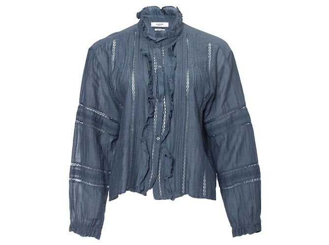 Isabel Marant Etoile, Rüschenbluse Blau