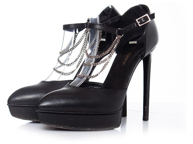 SAINT LAURENT, Bomba de plataforma D'orsay Preto