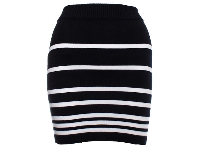 RAG & BONE, gonna elasticizzata a righe Nero Bianco