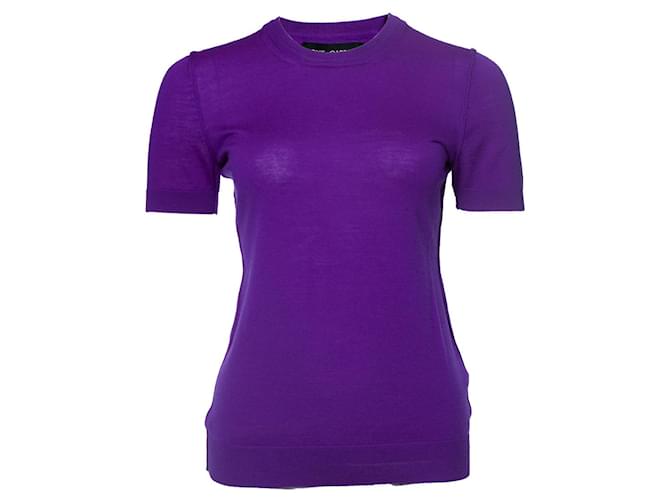 Dolce & Gabbana, Tshirt en laine violet  ref.1001942