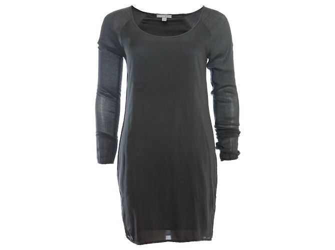 Autre Marque James Perse, Dunkelgrau/grünes Kleid in Größe 0/XS.