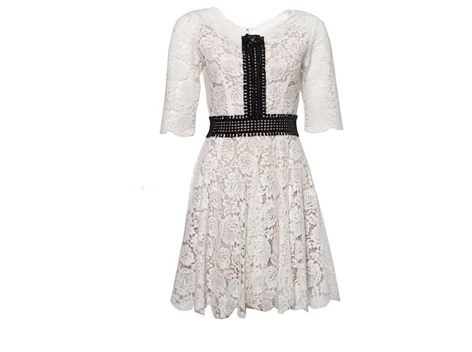 THE KOOPLES, White lace dress  ref.1001953